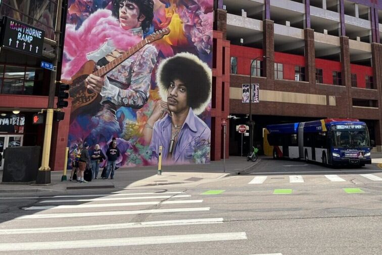 Ramp A with Prince mural