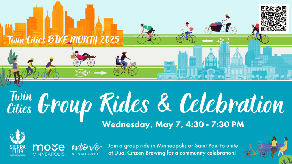 Twin Cities Group Rides & Celebration - Wednesday May 7 4:30pm - 7:30pm from Minneapolis or St Paul to Dual Citizen Brewing